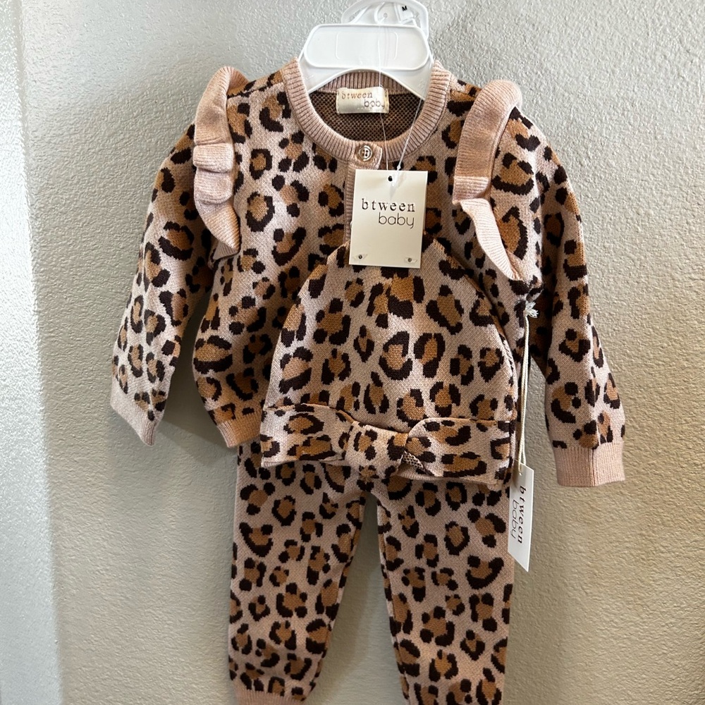 Leopard Print Baby Outfit with Ruffles